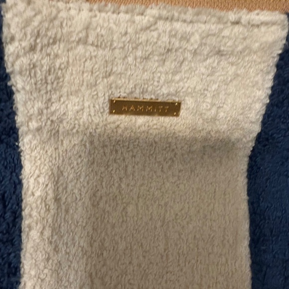 Hammitt Addie Large Pebble Leather Cabana Stripe Tote Bag - Picture 9 of 9